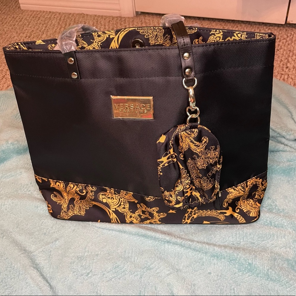 🤍💛🖤 BRAND NEW Versace Fragrances Tote 🖤💛🤍